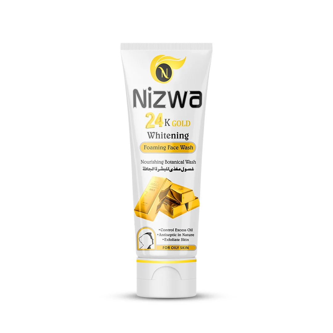 Nizwa 24k Gold Whitening Face Wash – 100ml | Brightening & Glowing Skin